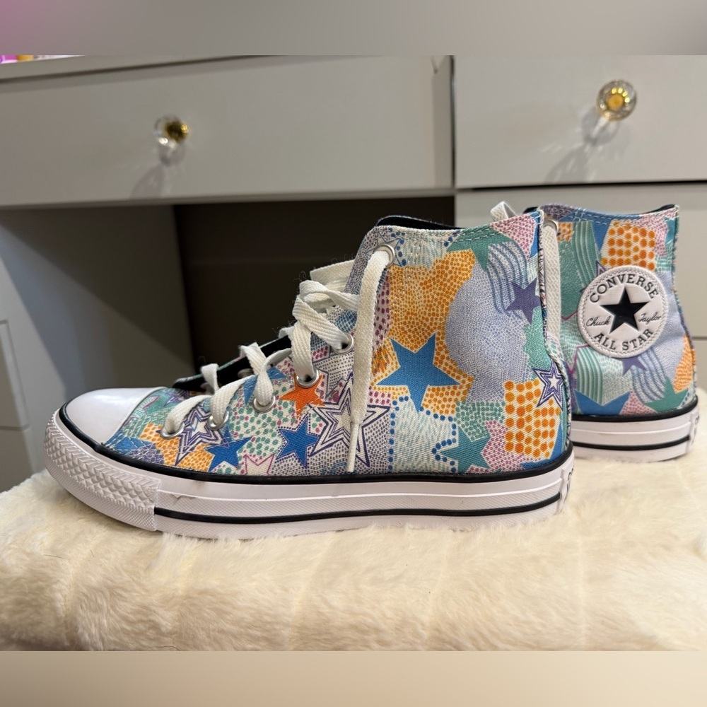 New Converse All Star Chuck Taylor Colorful Patterned High-Top Sneakers - Picture 6 of 6